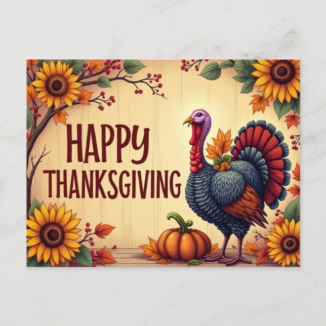 Carte postale bon thanksgiving Turquie (Devant)