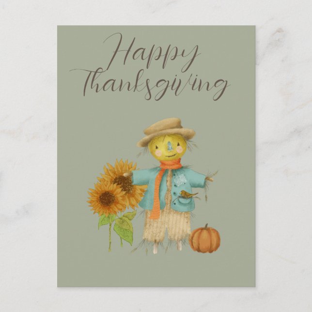 Carte postale bon thanksgiving vintage (Devant)