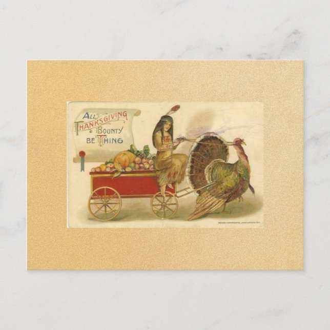 Carte postale Bon thanksgiving vintage (Devant)