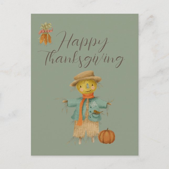 Carte postale bon thanksgiving vintage (Devant)