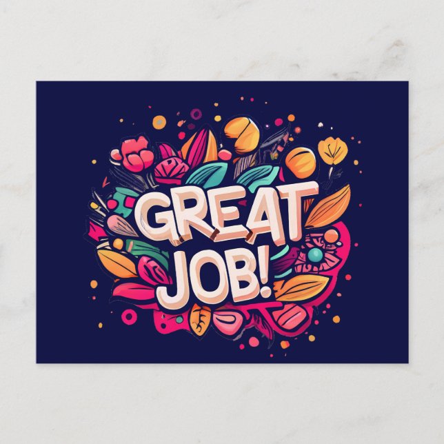 Carte Postale Bon travail (Devant)