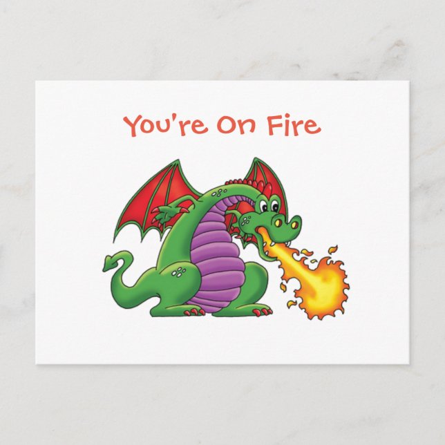 Carte Postale Bon Travail Dragon (Devant)