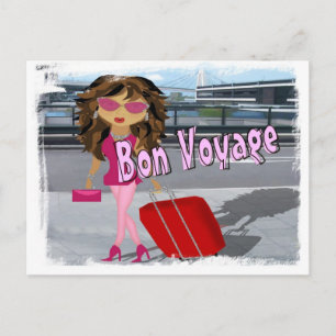 Carte Postale Bon Voyage Diva