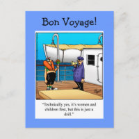 Carte postale Bon Voyage Humour