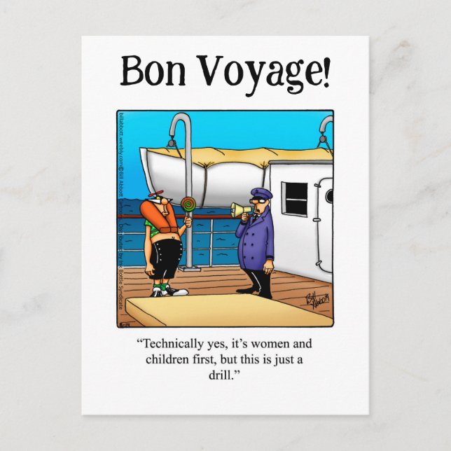 Carte postale Bon Voyage Humour (Devant)