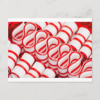 Carte Postale Bonbon à ruban rouge et blanc