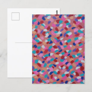 Carte Postale Bonbon en coton rose