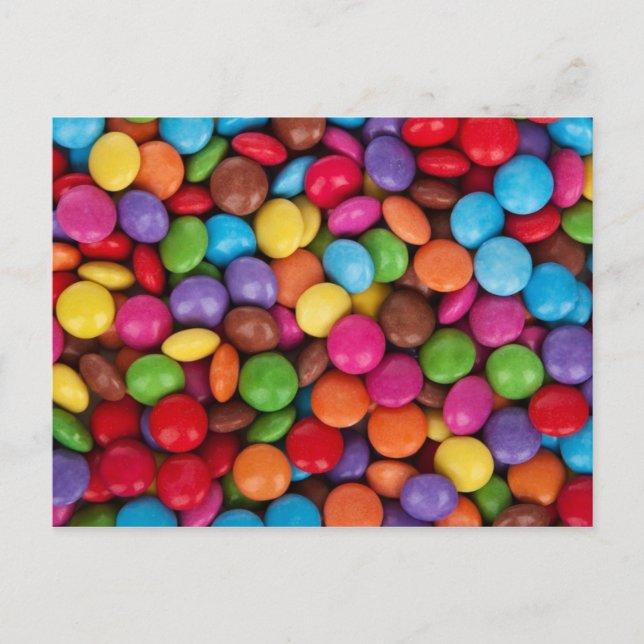 Carte Postale Bonbons à boutons colorés (Devant)