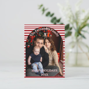 Carte Postale Bonbons de Noël Rayures de Canne à Sucre Personnal