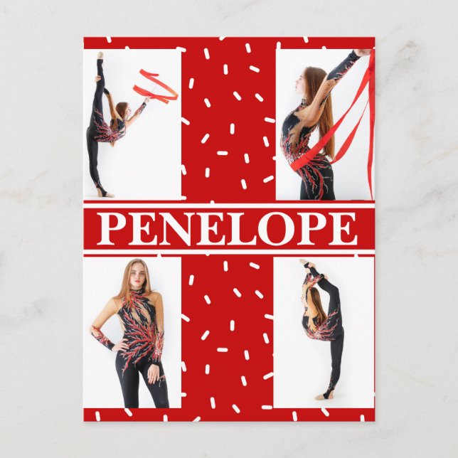 Carte Postale Bonbons de Noël Saupoudrer 4 Photo Collage (Devant)