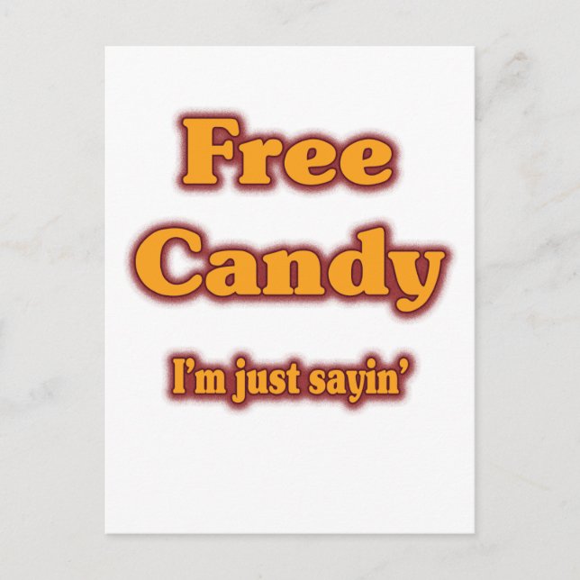 Carte Postale Bonbons gratuits (Devant)