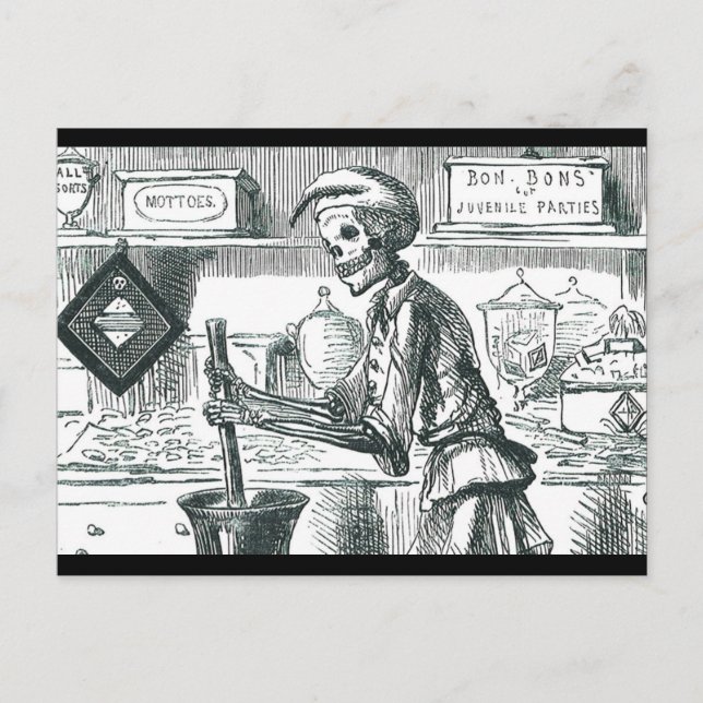 Carte Postale "BonBons pour les parties juvéniles" Malin Pharmac (Devant)