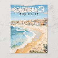 Bondi Beach Australie Travel Art Vintage