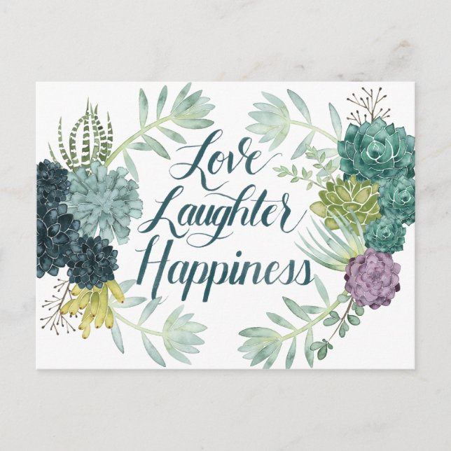 Carte Postale Bonheur plante | Amour rire bonheur (Devant)