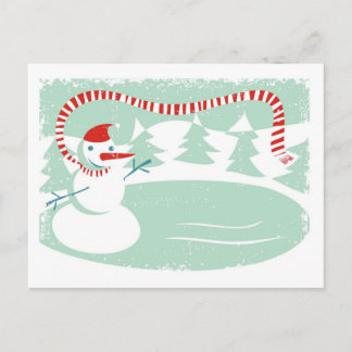 Carte Postale bonhomme de neige