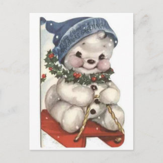 Carte Postale Bonhomme de neige