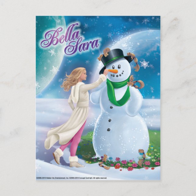 Carte Postale Bonhomme de neige (Devant)
