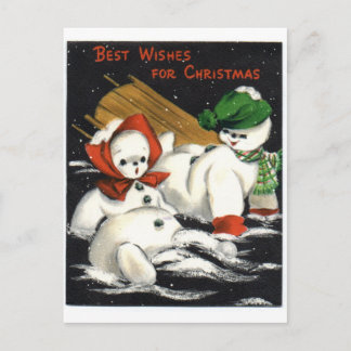 Carte Postale Bonhomme de neige