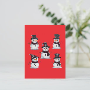 Carte Postale Bonhomme de neige gothique