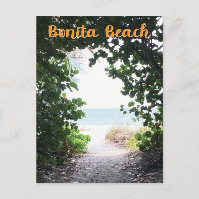 Carte Postale Bonita Beach, Floride chemin d'entrée de plage pho (Devant)
