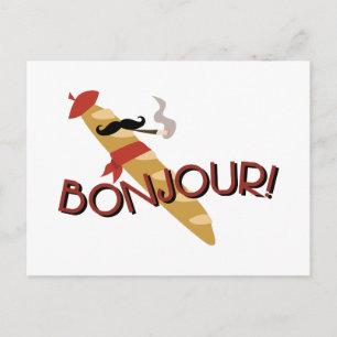 Carte Postale Bonjour !