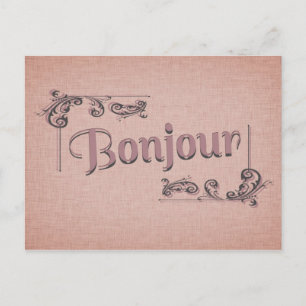 Carte postale Bonjour