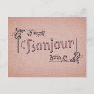 Carte postale Bonjour