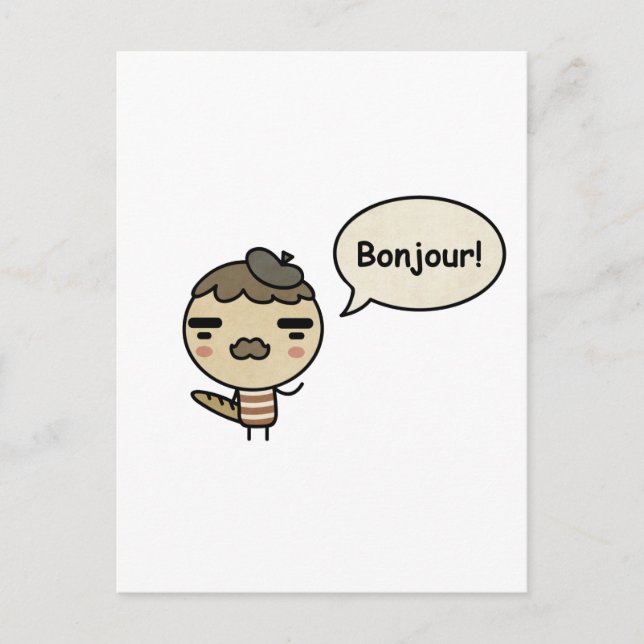 Carte Postale Bonjour ! (Devant)