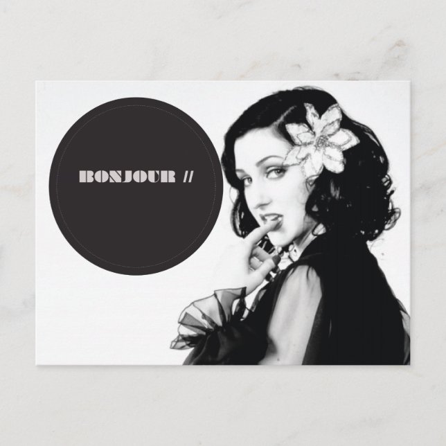 Carte postale Bonjour (Devant)