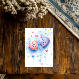 Carte Postale Bonjour à tous : Saint Valentin