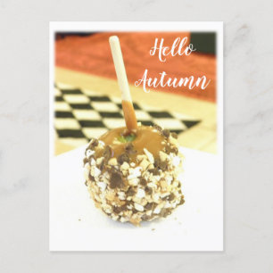 Carte Postale Bonjour Automne - Caramel Apple