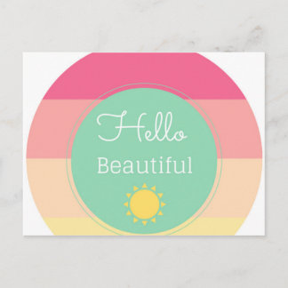 Carte Postale Bonjour belle