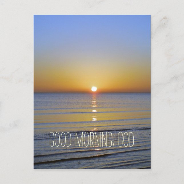 Carte Postale Bonjour, Citation de Dieu (Devant)