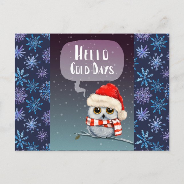 Carte Postale Bonjour Cold Days Salutation (Devant)
