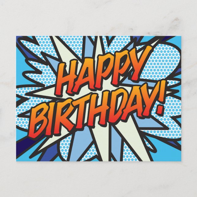 CARTE POSTALE BONJOUR D'ANNIVERSAIRE B.D. (Devant)
