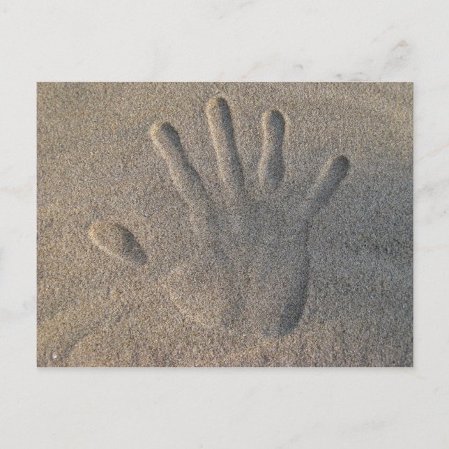 Carte Postale Bonjour dans le sable (Devant)