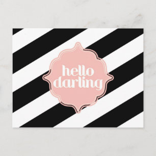 Carte Postale Bonjour Darling Post Card