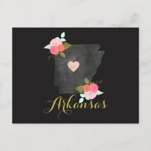 Carte Postale Bonjour de Arkansas State Floral & Moveable Heart