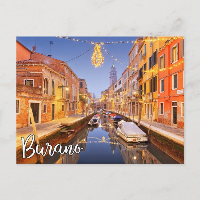 Carte Postale Bonjour De Burano, Italie (Devant)