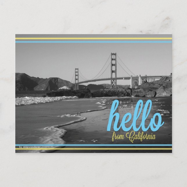 Carte postale - Bonjour de Californie (Carte à l'a (Devant)