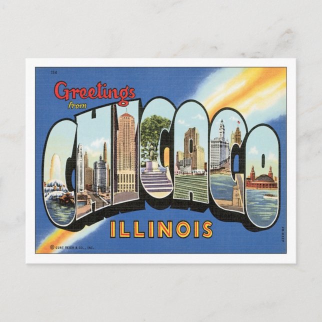 Carte Postale Bonjour De Chicago Illinois (Devant)