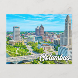 Carte Postale Bonjour De Columbus, Ohio, États-Unis