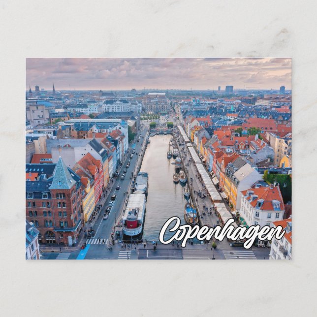 Carte Postale Bonjour De Copenhague, Danemark (Devant)