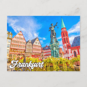 Carte Postale Bonjour De Francfort, Allemagne