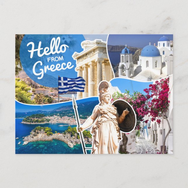 Carte Postale Bonjour de Grèce (Devant)