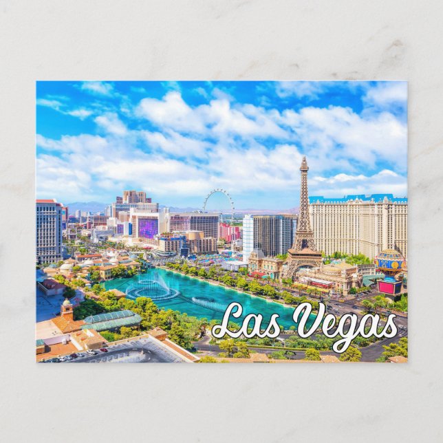 Carte Postale Bonjour De Las Vegas, Nevada, États-Unis (Devant)