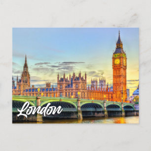 Carte Postale Bonjour De Londres, Angleterre, Royaume-Uni