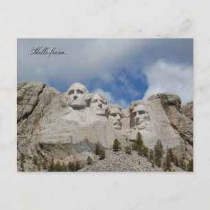 Carte Postale Bonjour de... Mont Rushmore
