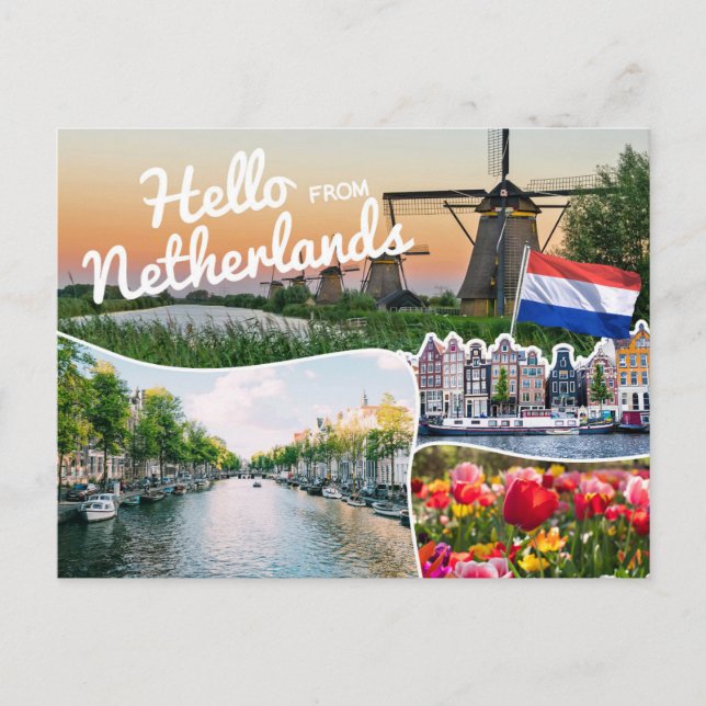 Carte Postale Bonjour de Pays-Bas (Devant)