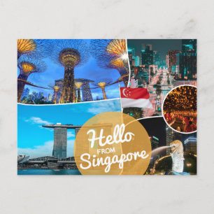 Carte Postale Bonjour de Singapour